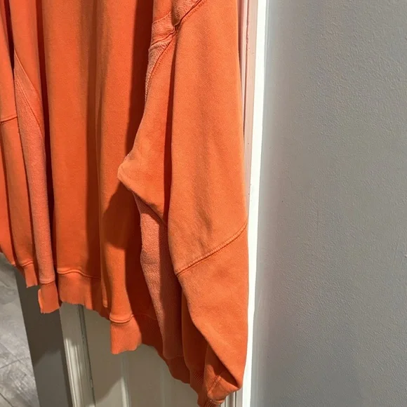 Aerie Oversized Coral Orange Sweatshirt - Picture 5 of 6